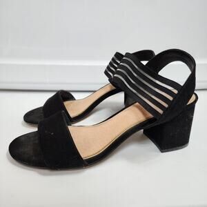 Lauren Blakwell 8.5 Black Velour Heels